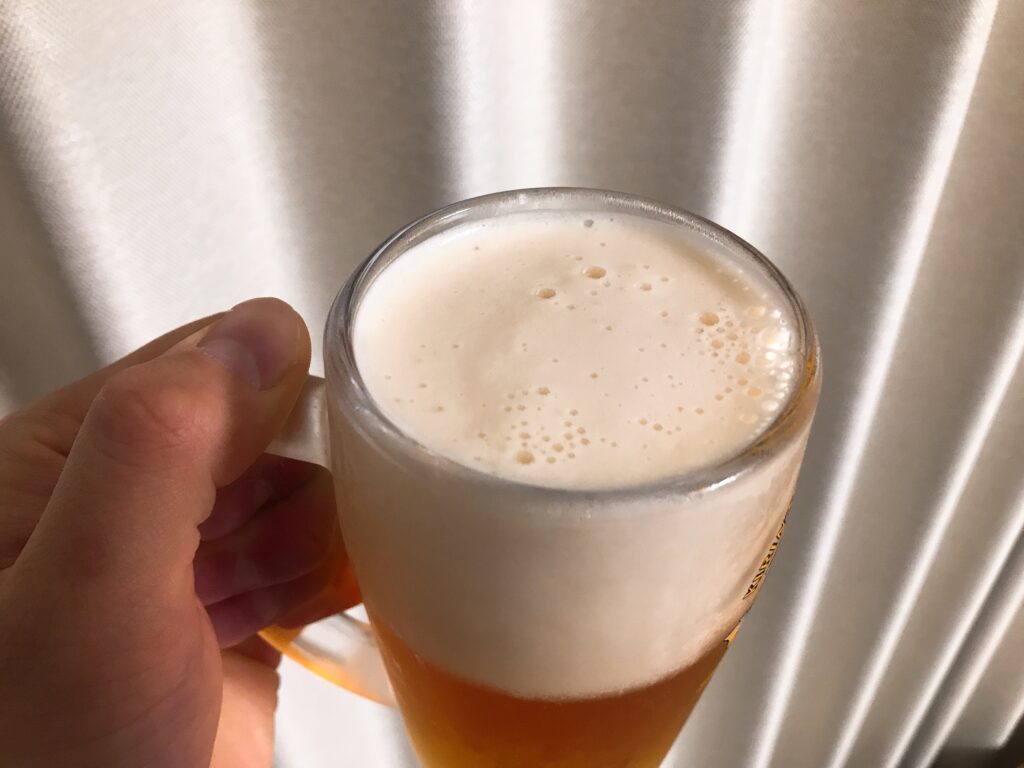 美しいビールの表面