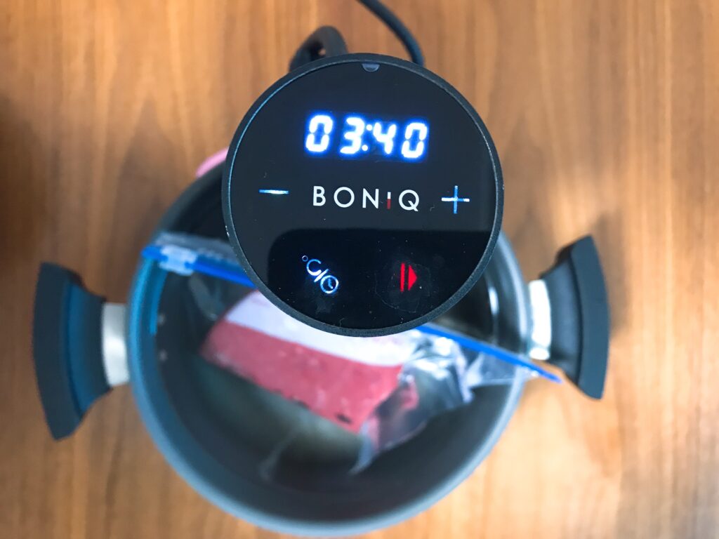 低温調理器Boniq proの時間設定
