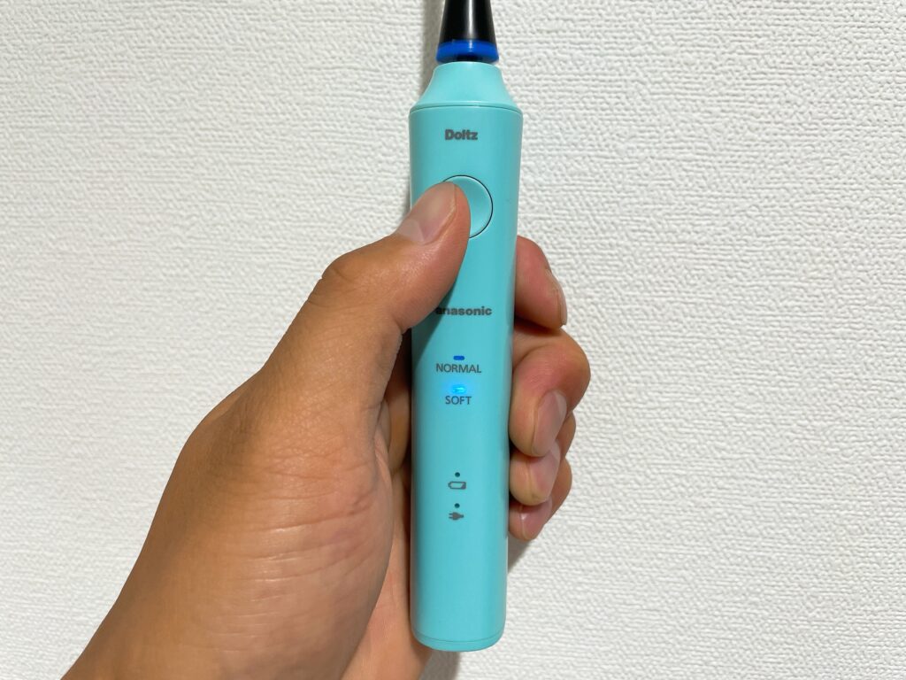 電動歯ブラシのスイッチ