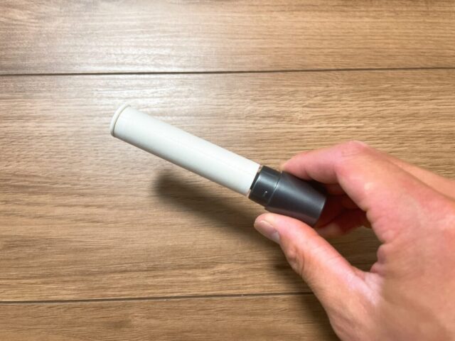 手で持った様子
