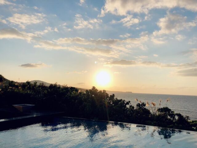 ハレクラニ沖縄の綺麗な夕日